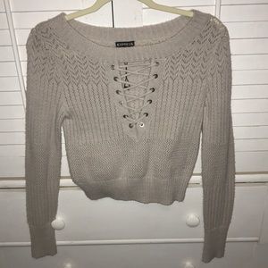 Express Lace up sweater